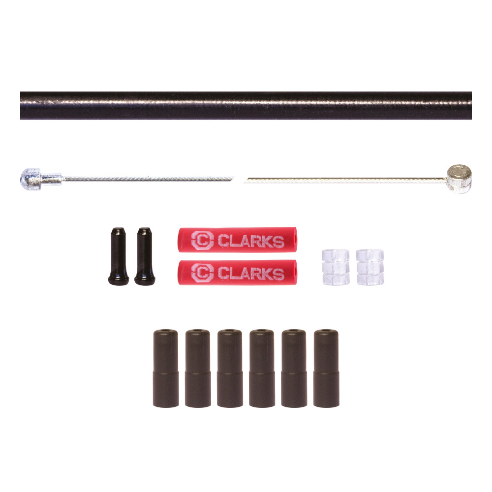 image 1 of Clarks Stainless Steel Road/MTB Front And Rear Brake Cable Kit