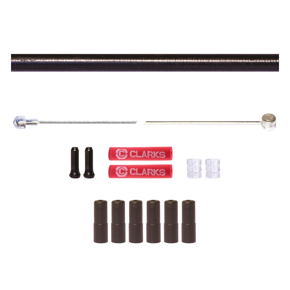 image 1 of Clarks Galvanised Road/MTB Front And Rear Brake Cable Kit