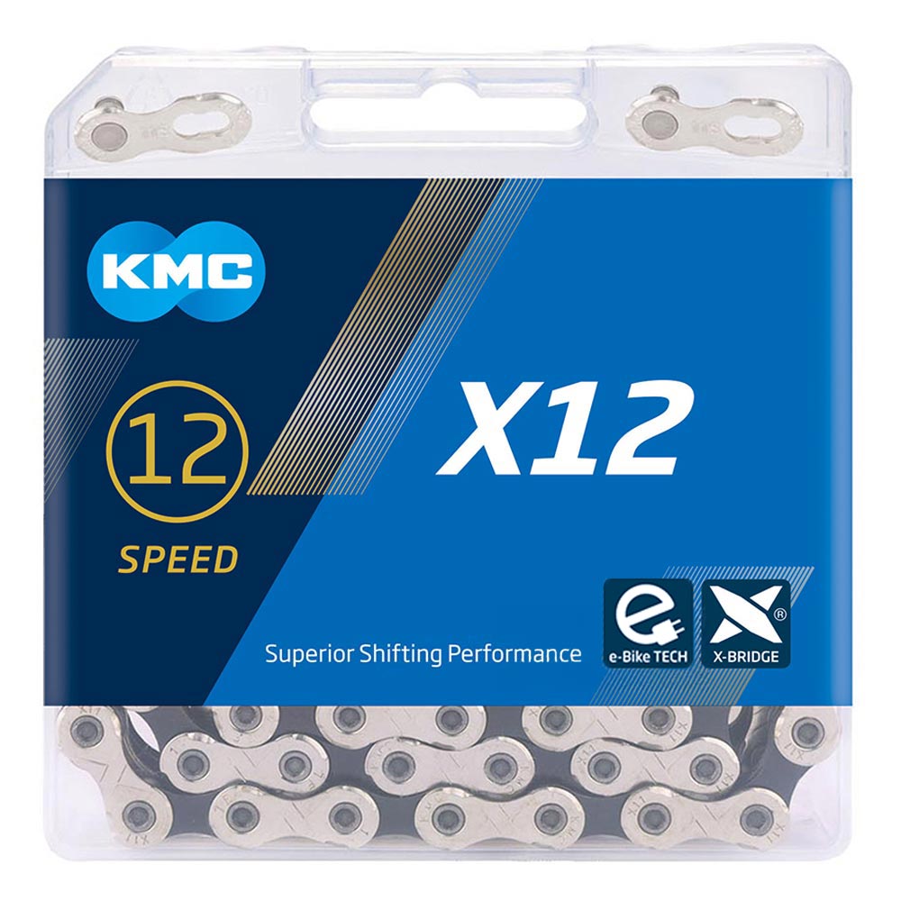 image 1 of KMC Silver/Black X12 Chain 128L