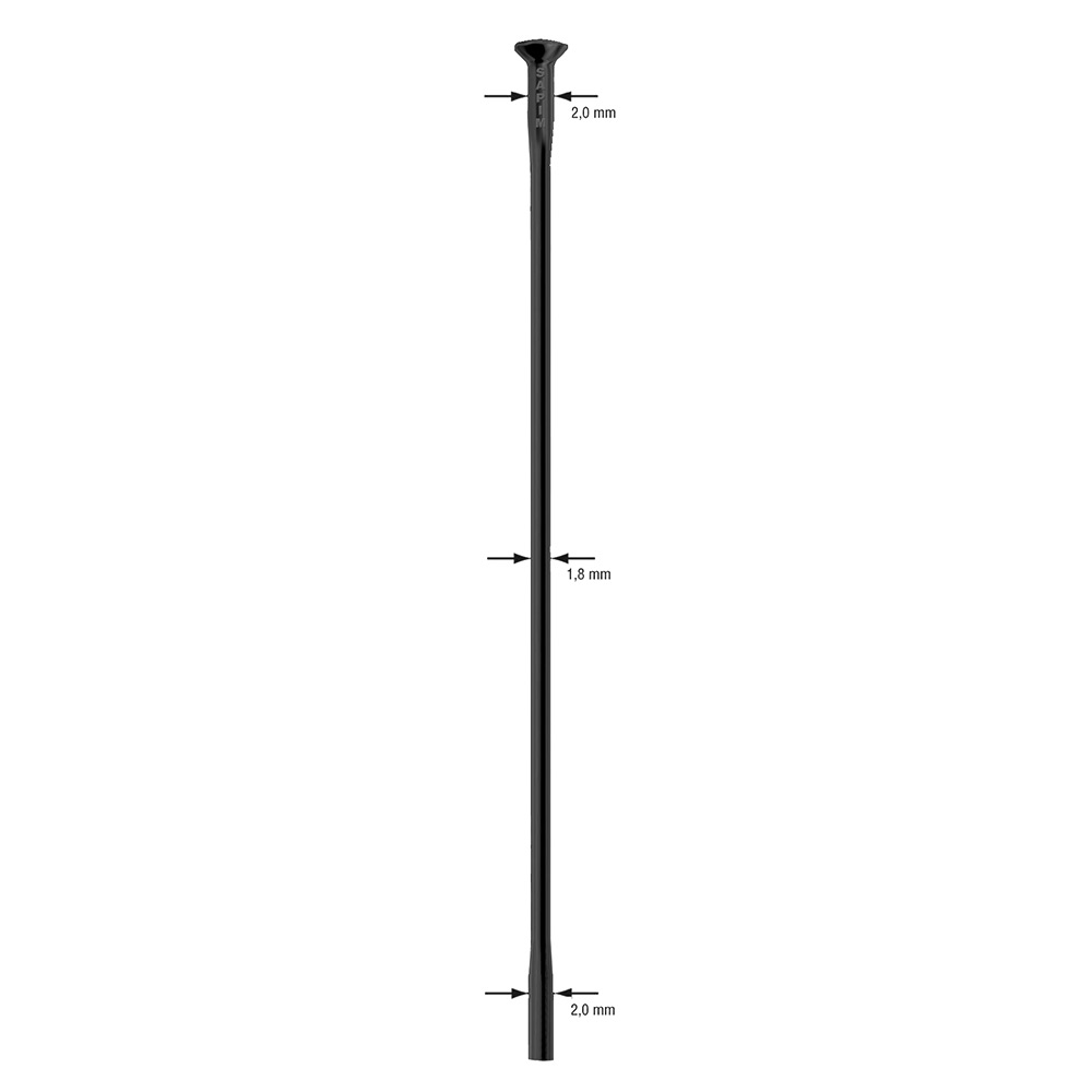 image 1 of Sapim Race Black Straight Pull Uncut Spokes