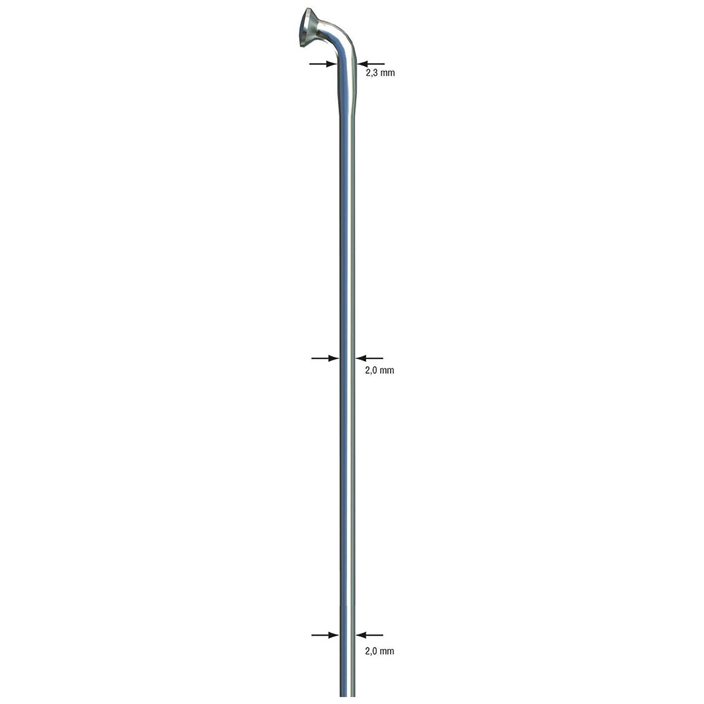 image 1 of Sapim Strong Silver J-Bend Uncut spokes
