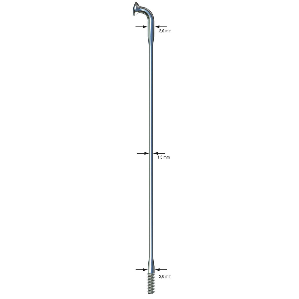 image 1 of Sapim Laser Silver J-Bend Uncut Spokes