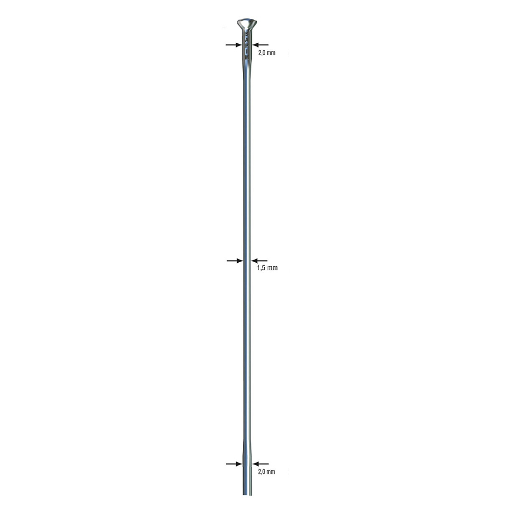 image 1 of Sapim Laser Silver Straight Pull Uncut Spokes