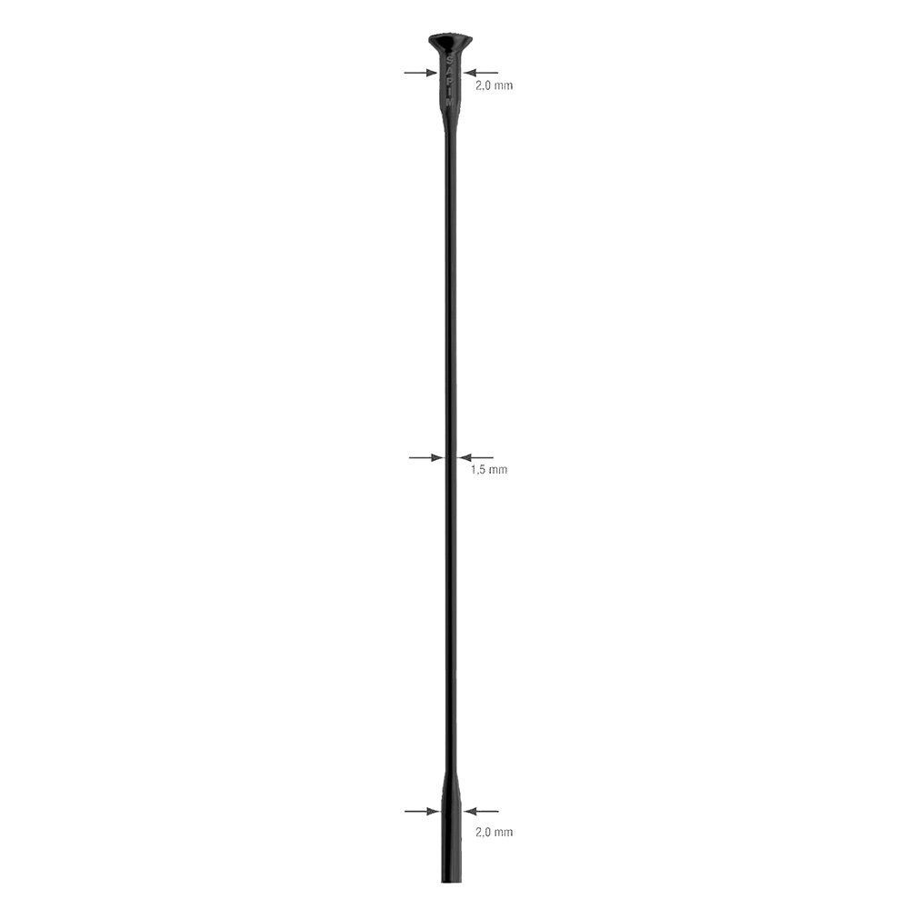 image 1 of Sapim Laser Black Straight Pull Uncut Spokes