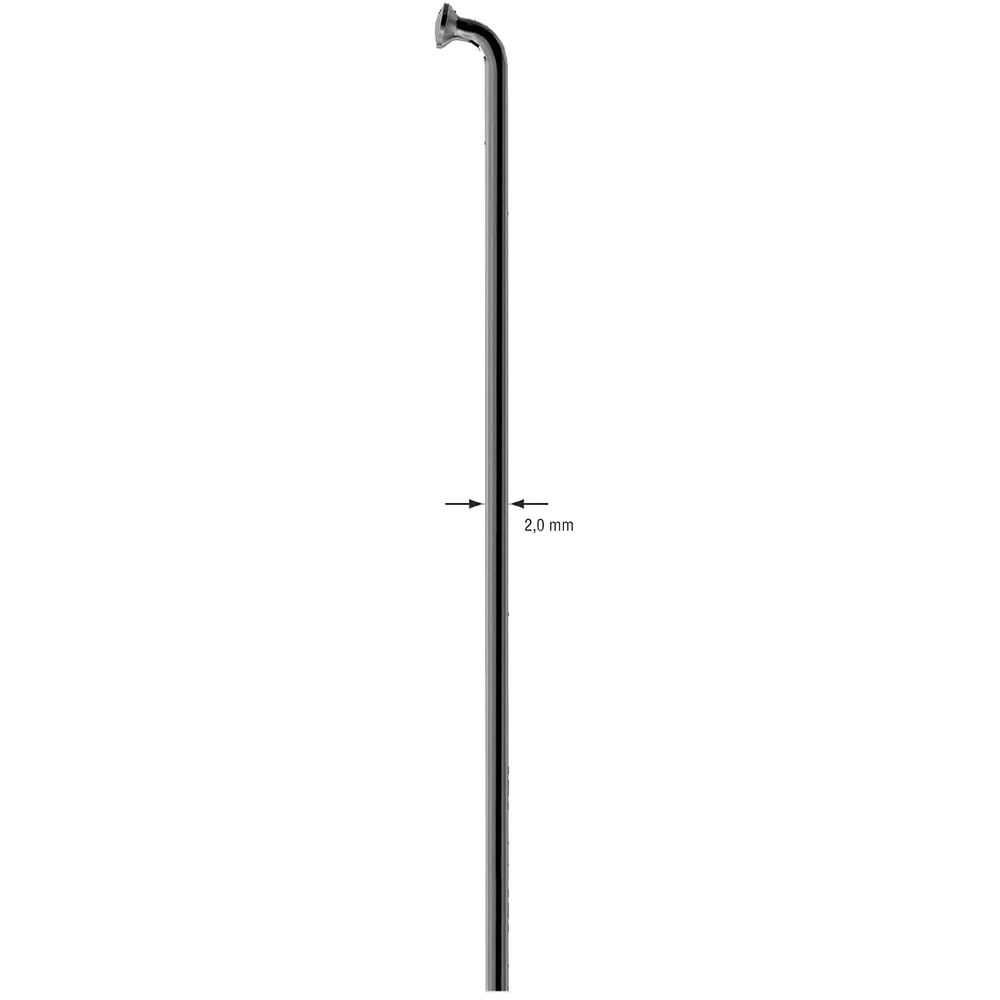 image 1 of Sapim Leader Black J-Bend Uncut Spokes (500)