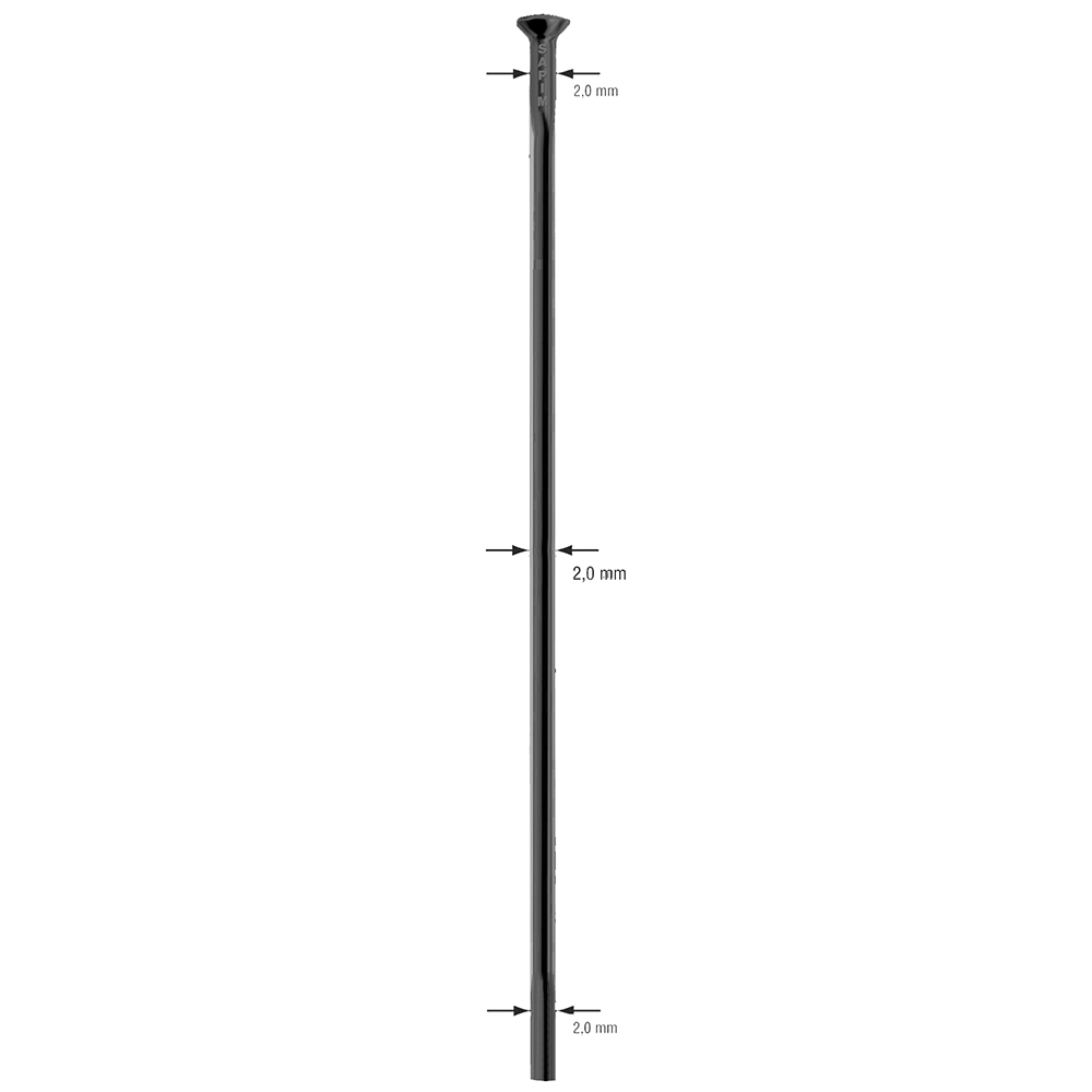 image 1 of Sapim Leader Black Straight Pull Uncut Spokes (500)