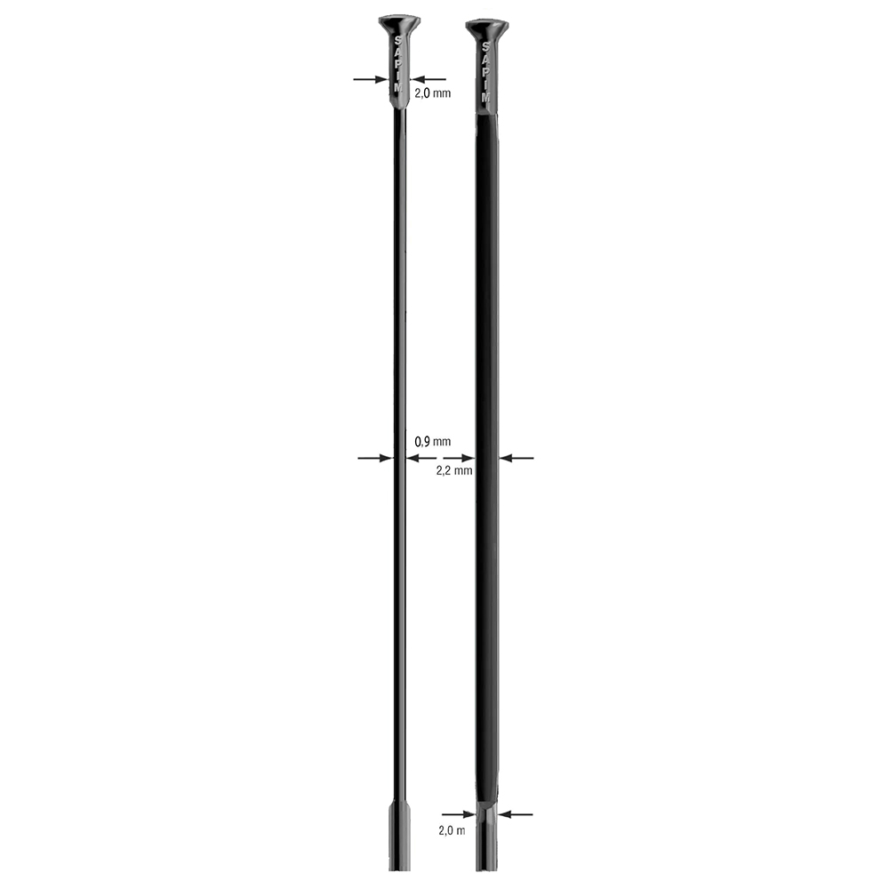 image 1 of Sapim CX-Ray Black Straight Pull Uncut Spokes (500)