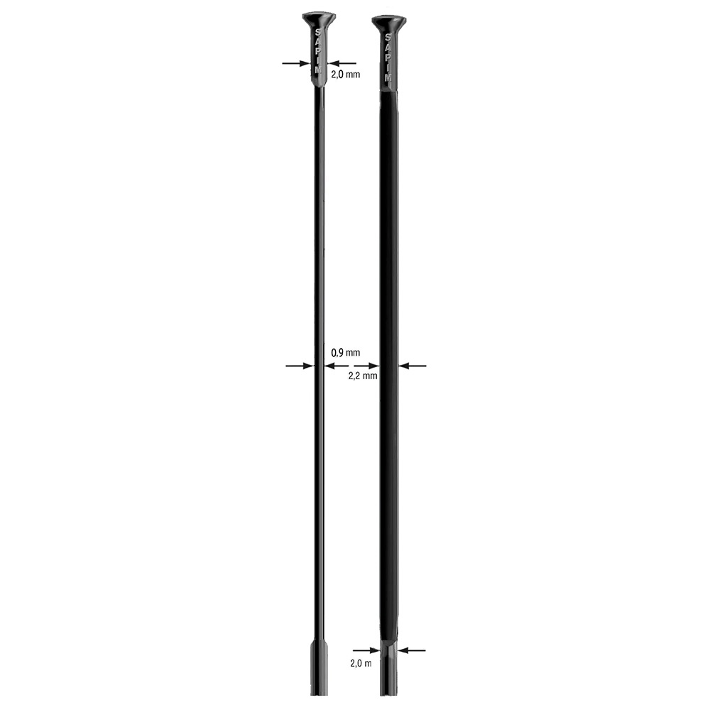 image 1 of Sapim CX-Ray Black Straight Pull Uncut Spokes