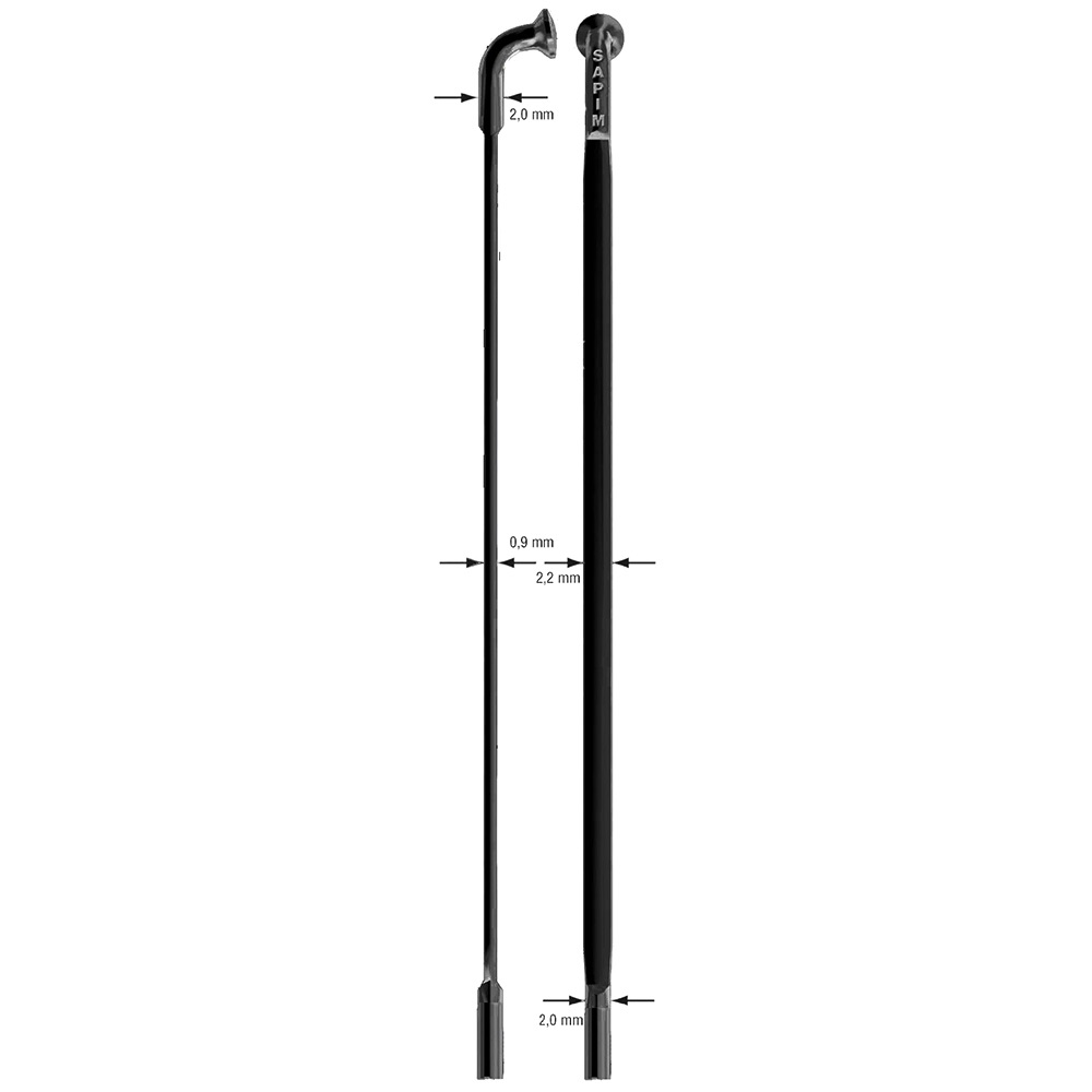 image 1 of Sapim CX-Ray Black J-Bend Uncut Spokes