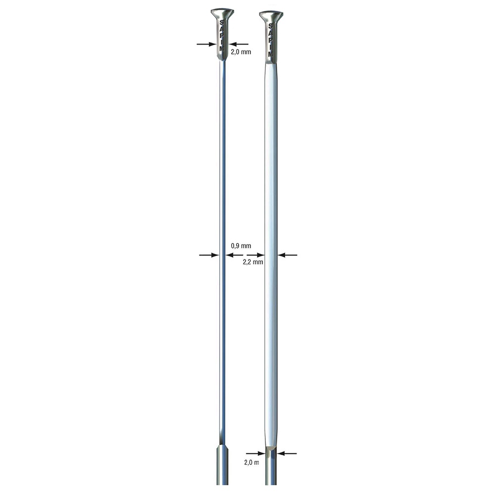 image 1 of Sapim CX-Ray Silver Straight Pull Uncut Spokes