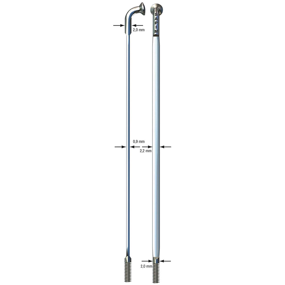 image 1 of Sapim CX-Ray Silver J-Bend Uncut Spokes