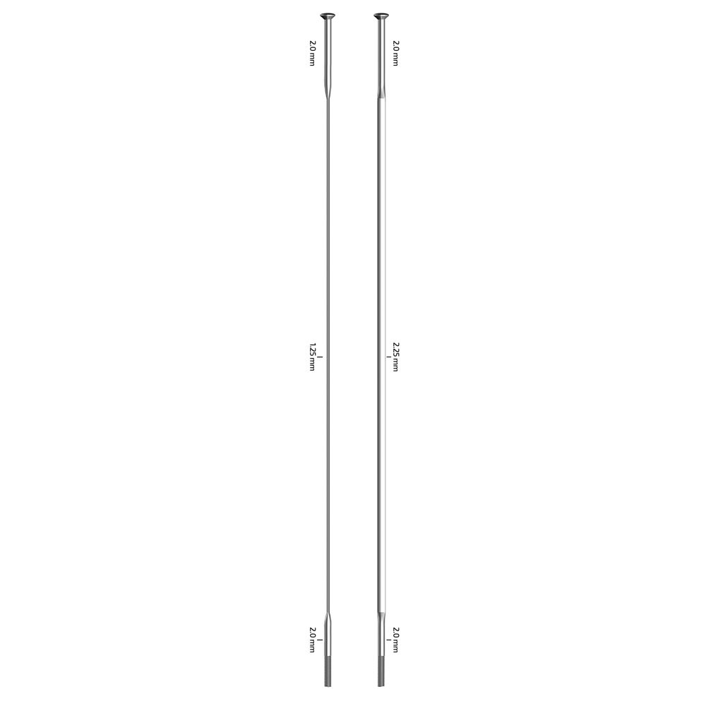 image 1 of Sapim CX-Sprint Silver Straight Pull Uncut Spokes (500)