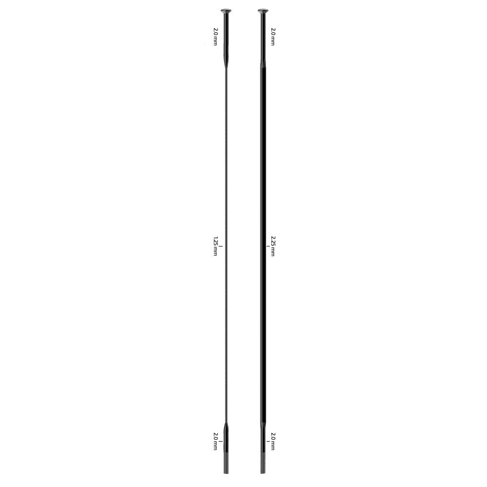 image 1 of Sapim CX-Sprint Black Straight Pull Uncut Spokes (500)