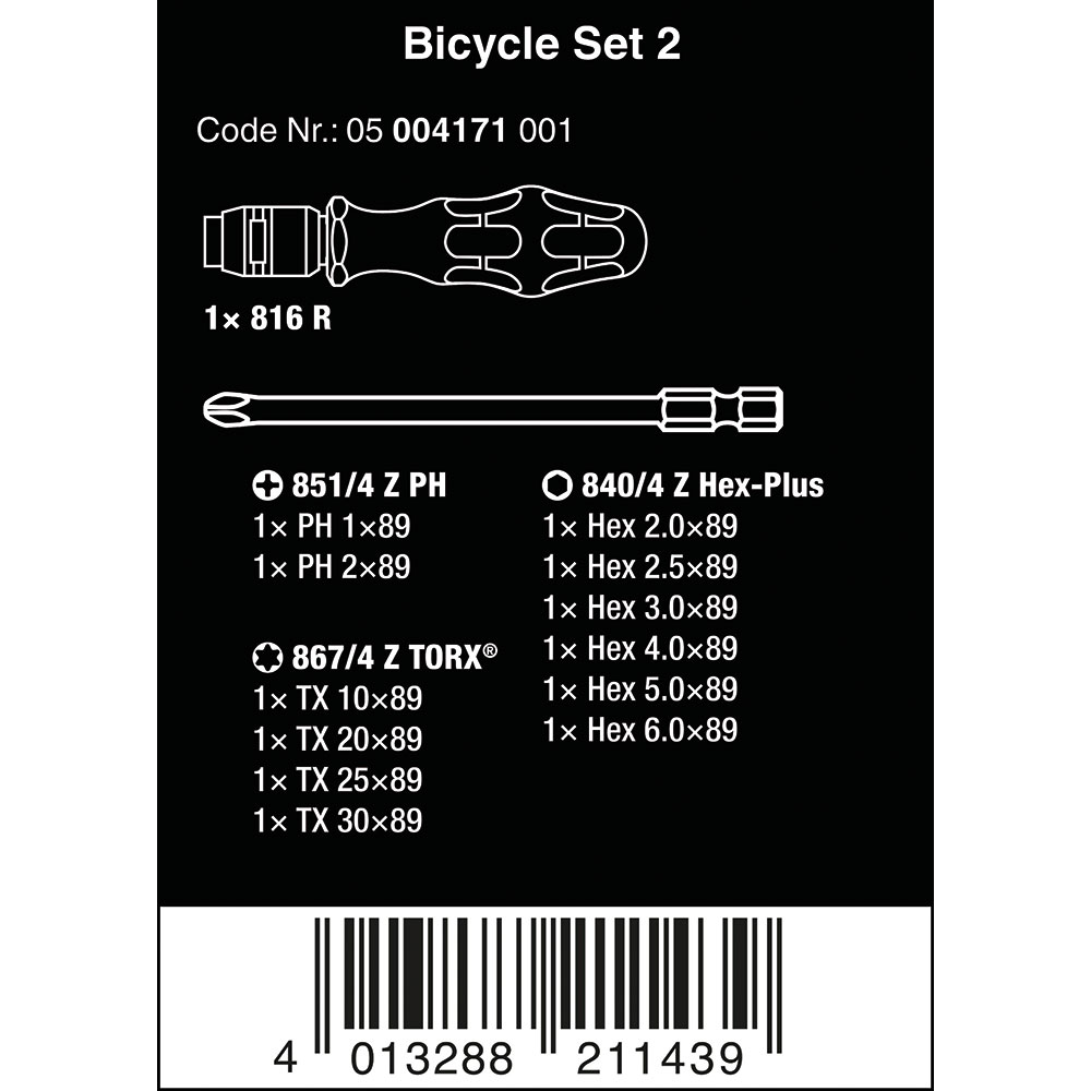 image 5 of Wera Tools Bicycle Set 2 Kraftform Compact Screwdriver 13pcs