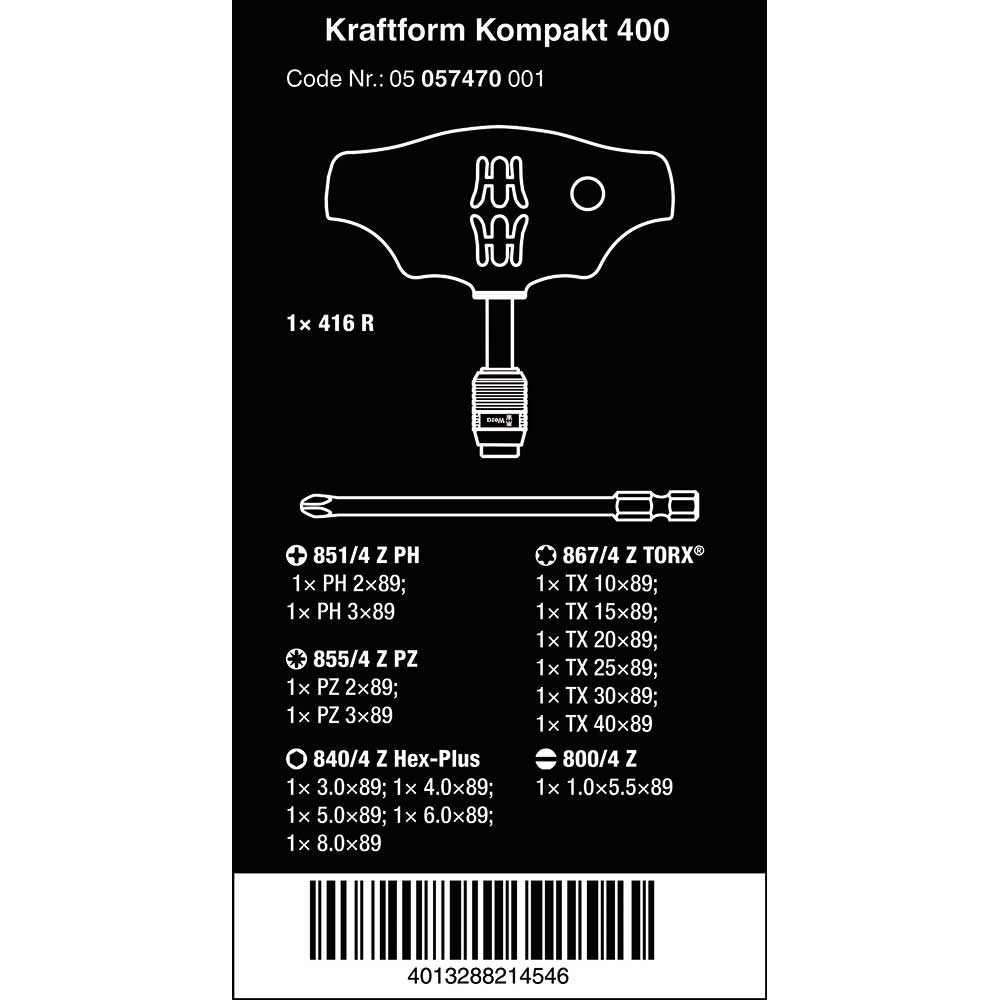 image 5 of Wera Tools Kraftform Kompakt 400 17pcs