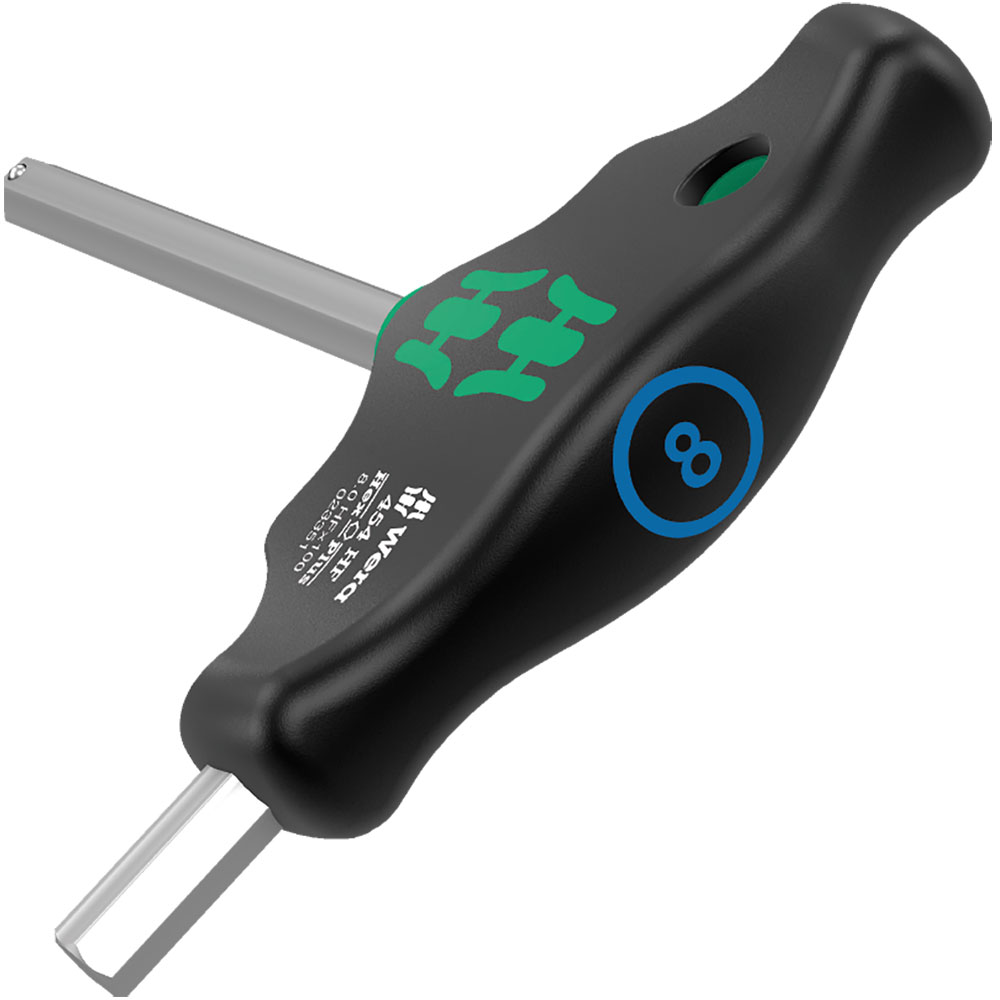 image 2 of Wera Tools 454/7 HF Set 2 T-Handle Hex Screwdriver With Metal Rack