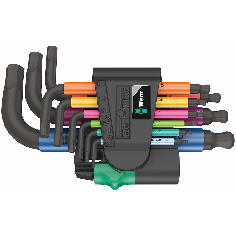 image 1 of Wera Tools 950/9 Hex-Plus Multicolour 2 L-key Set BlackLaser