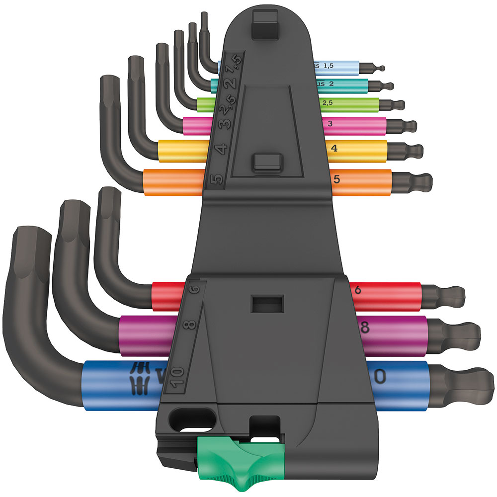 image 2 of Wera Tools 950/9 Hex-Plus Multicolour 2 L-key Set BlackLaser