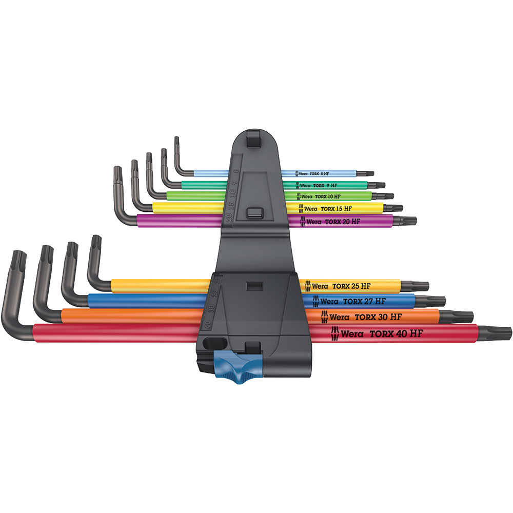 image 2 of Wera Tools 967/9 TX XL Multicolour HF 1 Long L-key Set With Holding Function