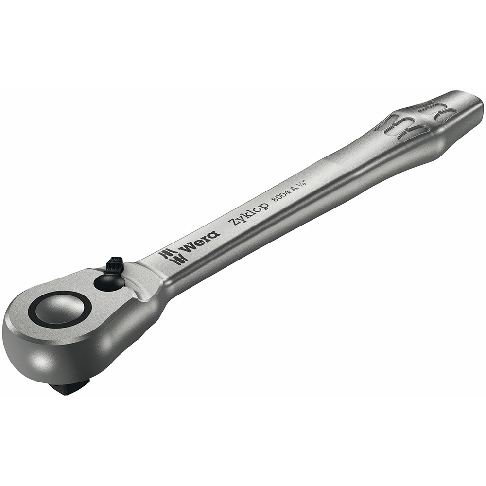 image 1 of Wera Tools 8004 A Zyklop Metal Ratchet with switch lever and 1/4 drive