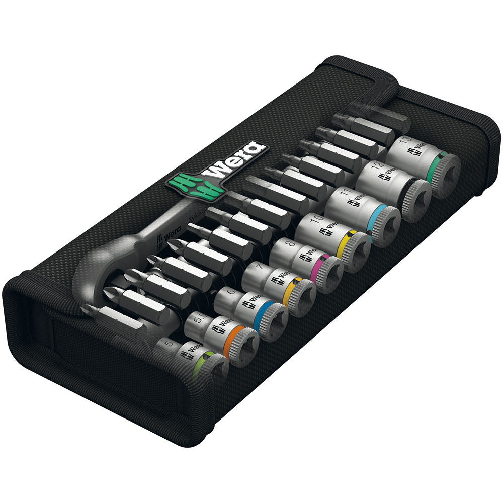 image 2 of Wera Tools 8100 SA 8 Zyklop Ratchet Set With Switch Lever 1/4