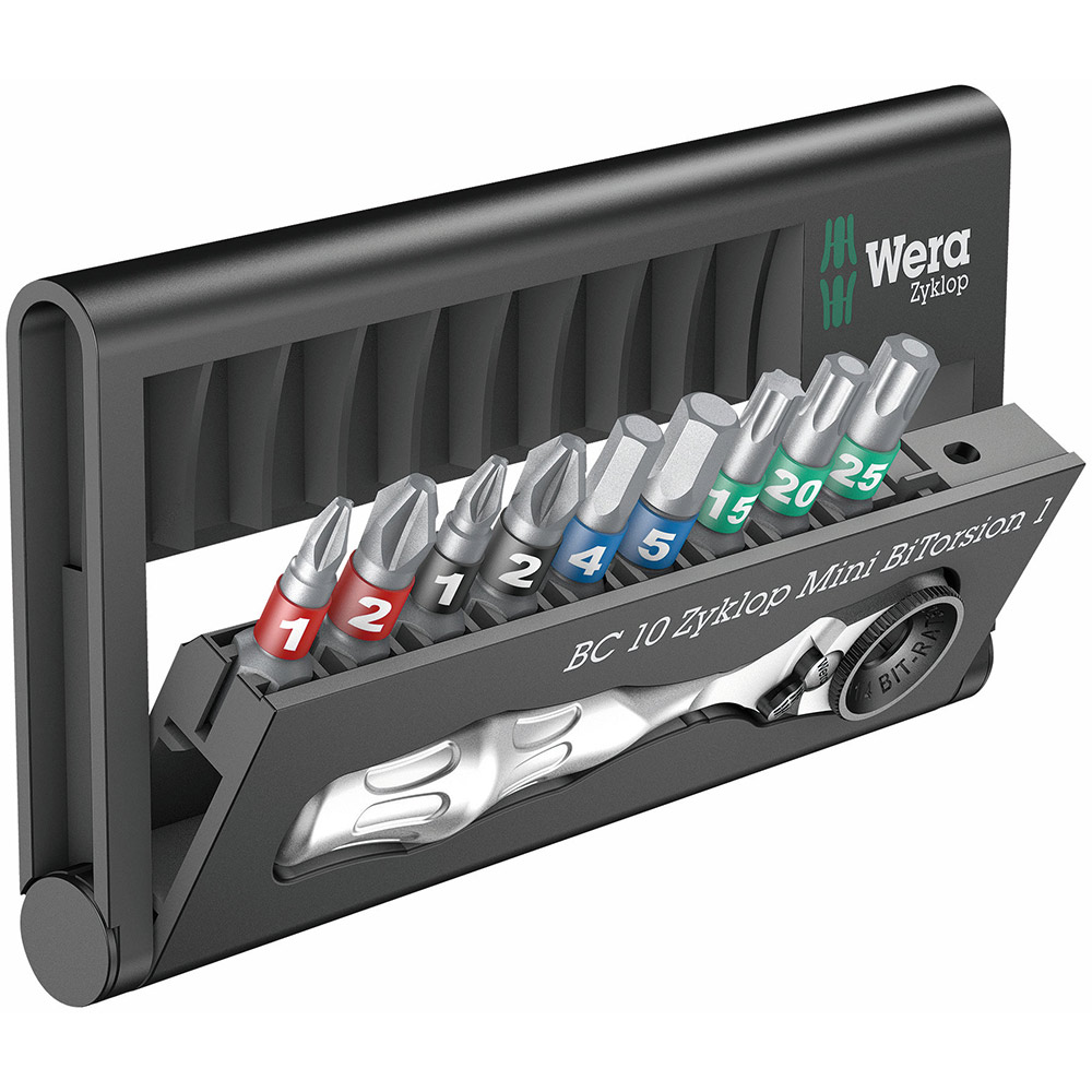 image 1 of Wera Tools Bit-Check 10 Zyklop Mini BiTorsion 1