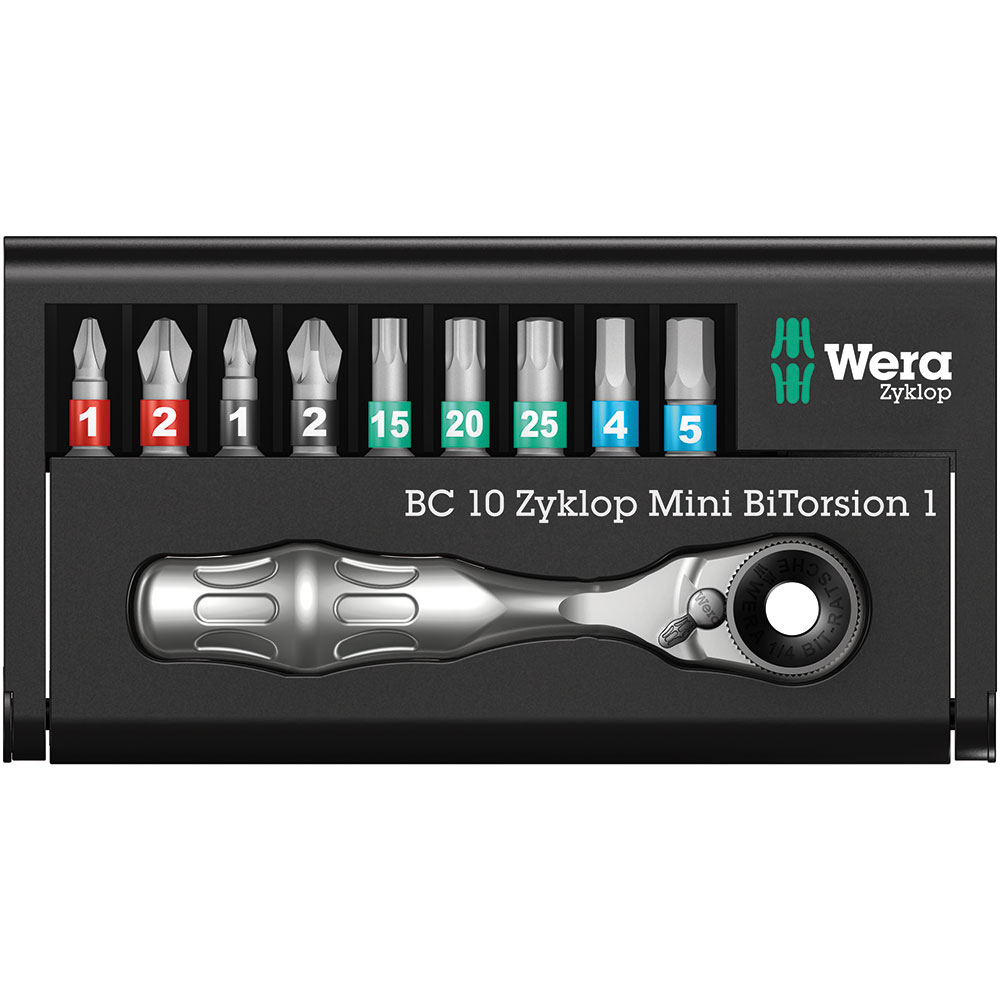 image 2 of Wera Tools Bit-Check 10 Zyklop Mini BiTorsion 1