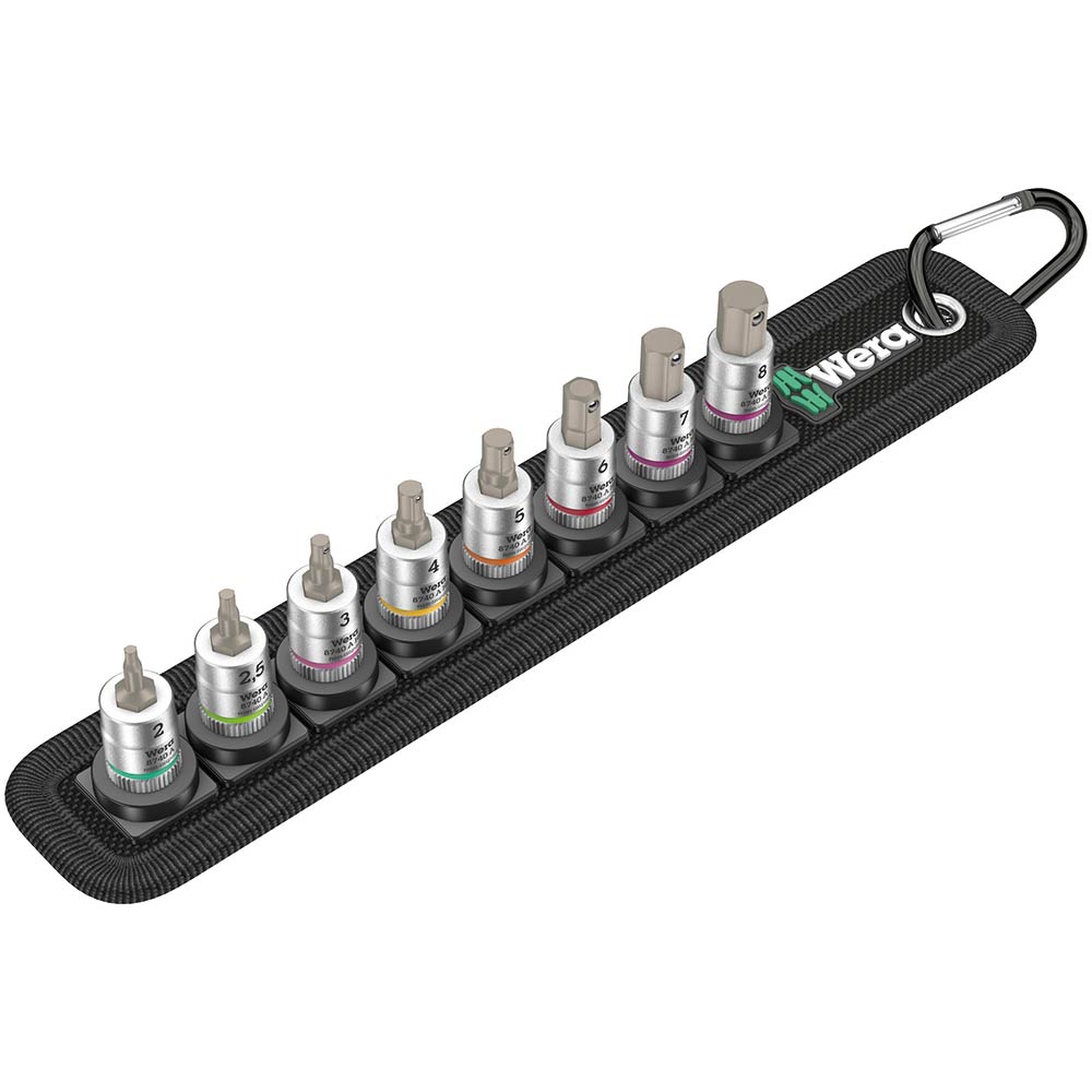 image 1 of Wera Tools Belt A 2 Zyklop In-Hex+ HF Bit Socket Set 1/4 8pc