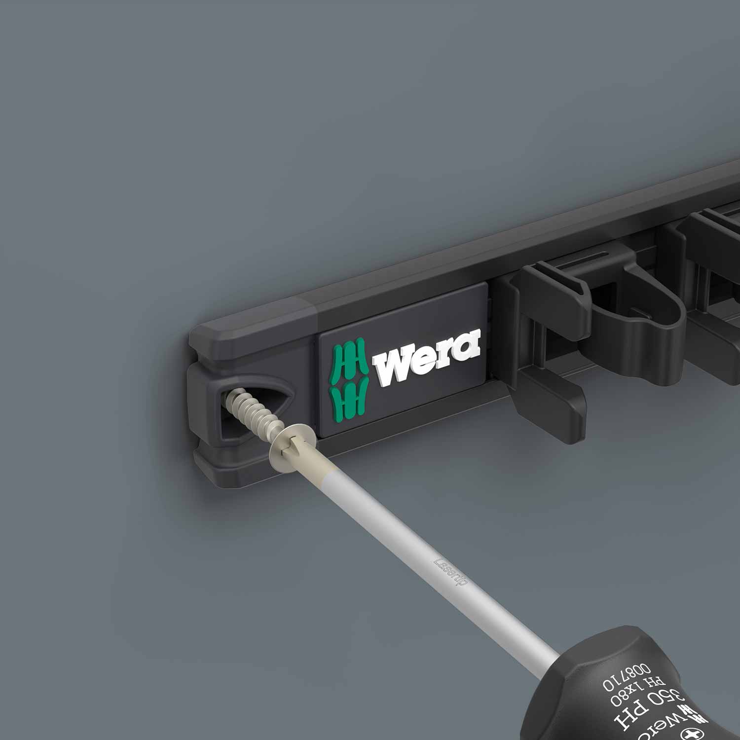 image 3 of Wera Tools 9611 Magnetic Rail For Kraftform Screwdrivers 9pc Empty