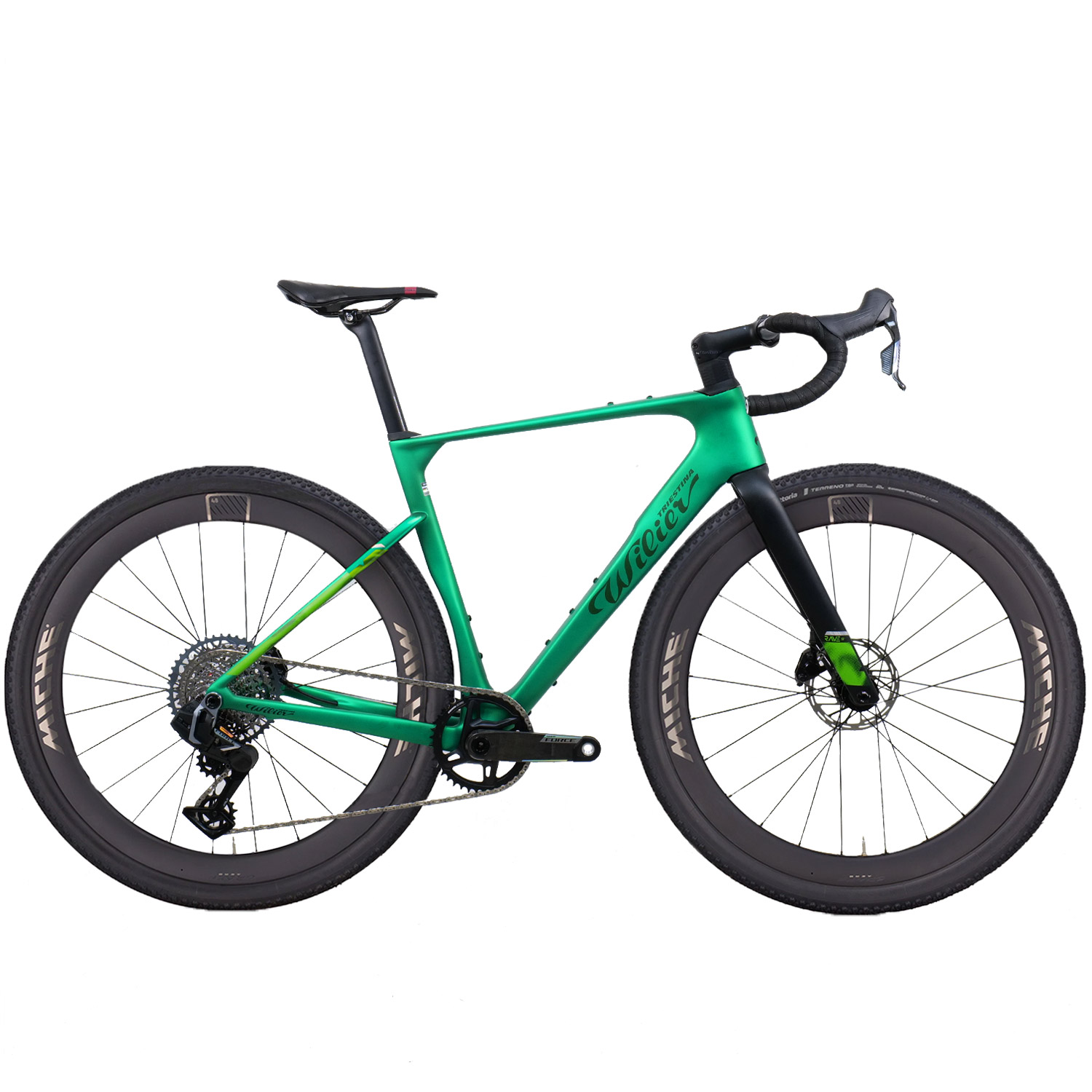 image 1 of Wilier Rave SLR ID2 Force E1 Pixel Green Bike