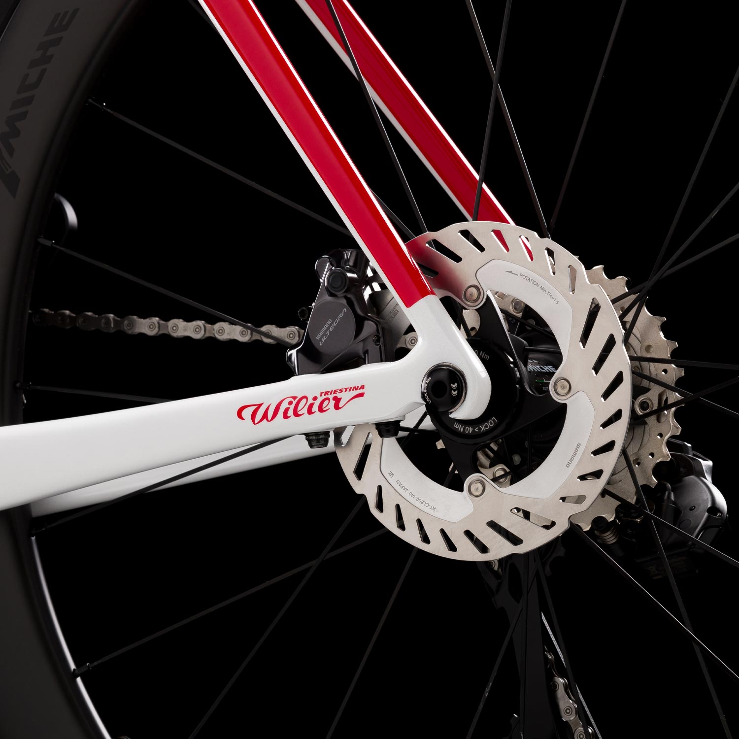 image 5 of Wilier Filante SL White/Red Frameset