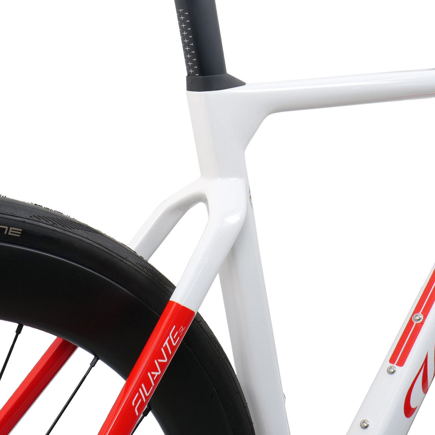 image 7 of Wilier Filante SL White/Red Frameset